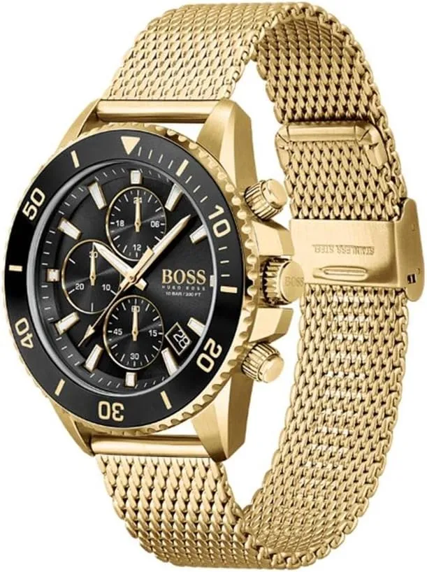 Water Resistant BOSS Center Court Men's preference intermittently Chronograph Stainless Steel Watch - 