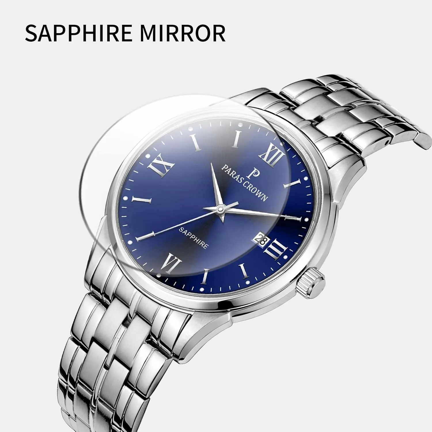 Waterproof explicit collision away vastly Watches for Men Paras Crown Mens Watches Luxury Chronograph Analog Watch Japanese Quartz Movement Stainless Steel Case 5ATM 