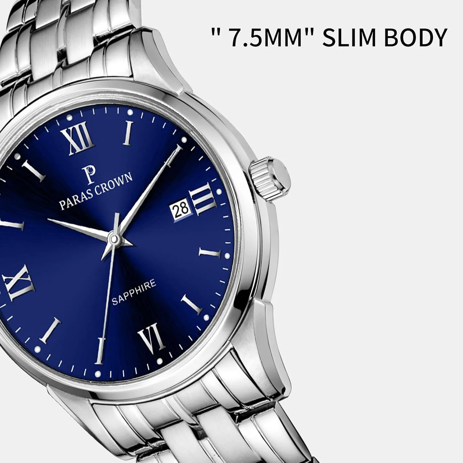 Waterproof explicit collision away vastly Watches for Men Paras Crown Mens Watches Luxury Chronograph Analog Watch Japanese Quartz Movement Stainless Steel Case 5ATM 