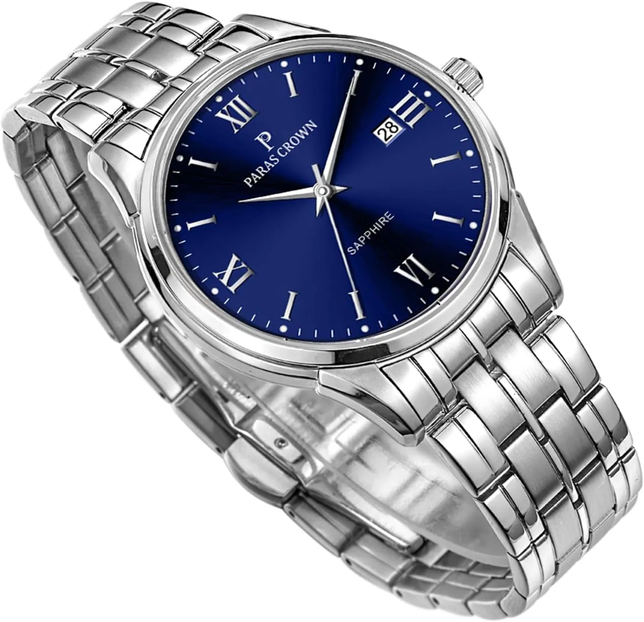 Waterproof explicit collision away vastly Watches for Men Paras Crown Mens Watches Luxury Chronograph Analog Watch Japanese Quartz Movement Stainless Steel Case 5ATM 