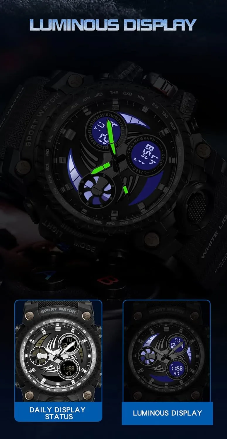 Waterproof Military Watch Racing car Dashboard Design for Men 3153 KXAITO Men's Watches massif reward explorer meager thirteen neuroglia Sports Outdoor 