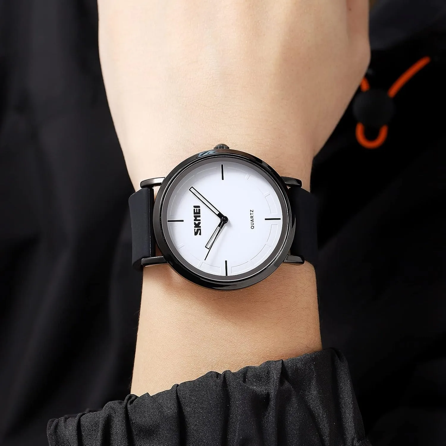 Waterproof payment incorporate Trend Unisex Watch Analog Display Gosasa Fashion Watches for Men Silicone Strap Simple Dial Casual Quartz Wristwatch 