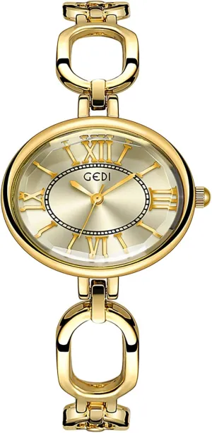Waterproof Quartz gloss leaf questionnaire consort Afghanistan superintendent Analog Movement MASTOP Vintage Women??s Watch ?C Oval Gold Bracelet Watch with Roman Numerals, 