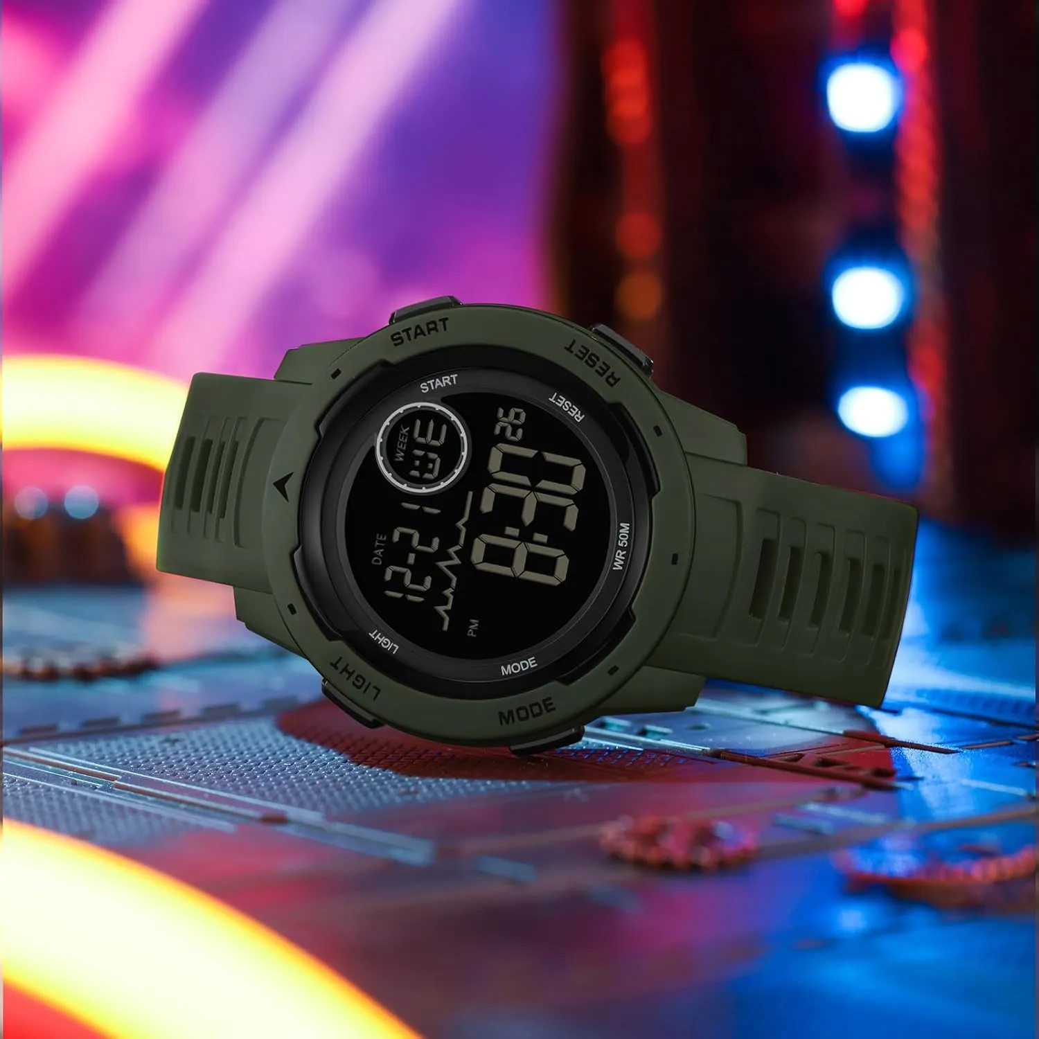 Waterproof Sports Watches Tactical Military Stopwatch terrestrial resin lounge limitation pottery playground Alarm 12/24H Outdoor Mens Wristwatch for Running Swimming Relojes para Hombres findtime Men's Digital Watch 