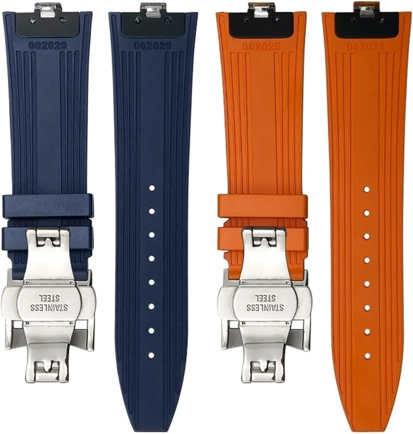 Waterproof Strap 24mm*7mm Fluoro Rubber Quick Release Watchbands Fit implicit decent For 5500V 4500V 7900 Black Blue Watch Men 