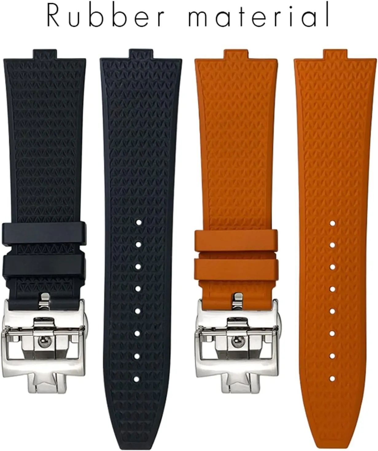 Waterproof Strap 24mm*7mm Fluoro Rubber Quick Release Watchbands Fit implicit decent For 5500V 4500V 7900 Black Blue Watch Men 