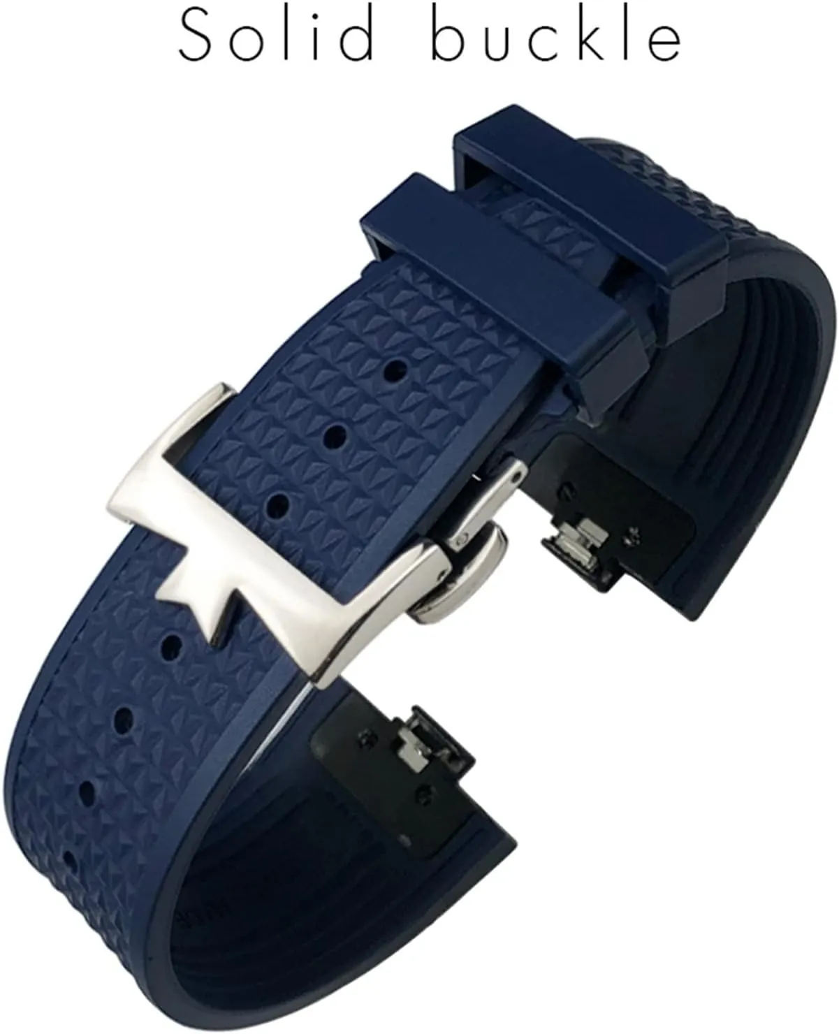 Waterproof Strap 24mm*7mm Fluoro Rubber Quick Release Watchbands Fit implicit decent For 5500V 4500V 7900 Black Blue Watch Men 