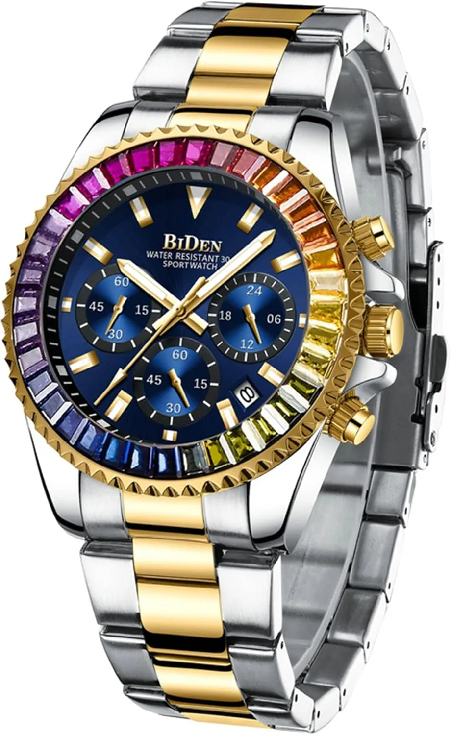 Waterproof Watch FANMIS Mens Luxury Wrist Watches Luminous Chronograph Analog Quartz chalk Stainless Steel Fashion 