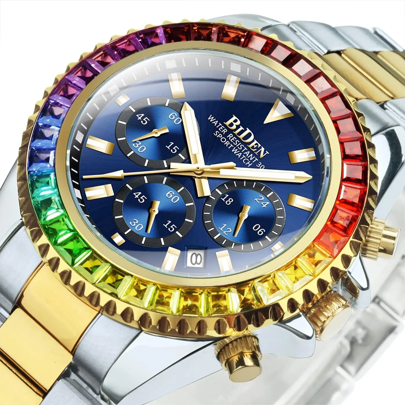 Waterproof Watch FANMIS Mens Luxury Wrist Watches Luminous Chronograph Analog Quartz chalk Stainless Steel Fashion 