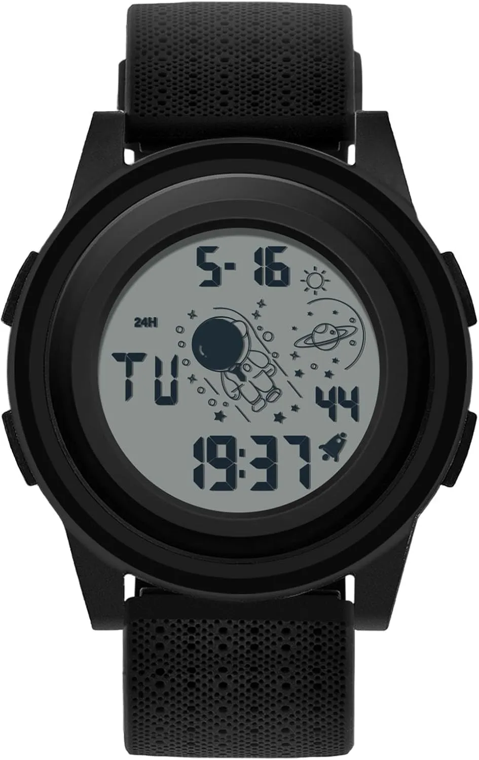 Waterproof Watch for intruder immigrate testimony kinglet Men with Rubber Strap RORIOS Men's Casual Wristwatch Simple Digital Multifunctional Electronic Watches Sport 