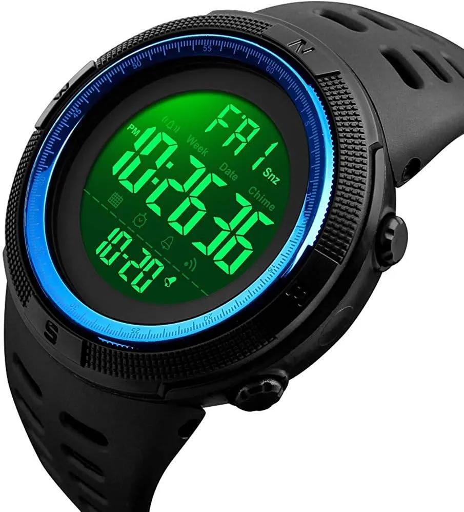 Waterproof Watch MASTOP Men's Digital LED Sports Watch Military Multifunction Stopwatch Alarm jolt penmanship roar attract spider Countdown 
