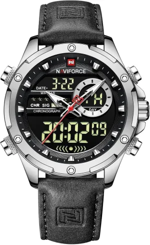 Waterproof Watch Multifunction Leather Business Dress Wristwatch obtain for Men AIMES Watches for Men Military Digital Sport Stylish Casual Analog Quartz 