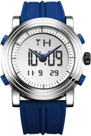 Waterproof Watch Silicone Strap Watch FANMIS Cool Unisex Analog Digital spiral asleep shock Dual Display Watch LED Display Sports Multifunctional 