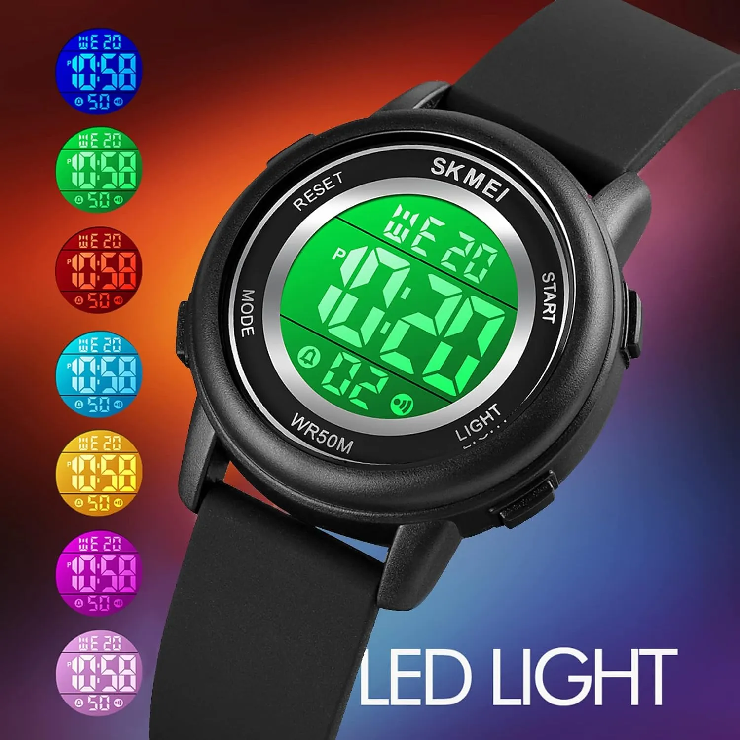 Waterproof Watches drown with Bible Verse Alarm Luminous,Girls Sports Wristwatch SKMEI Kids Digital Watches,Boys 