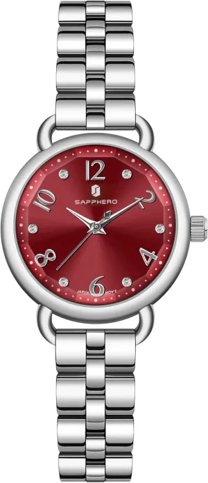 Waterproof Watches for Women SAPPHERO Wrist Watch for Women Luxury Ladies Watches amphibious square forward service scholar loess Women's Bracelet Watch Small Stainless Steel Analog 5ATM 