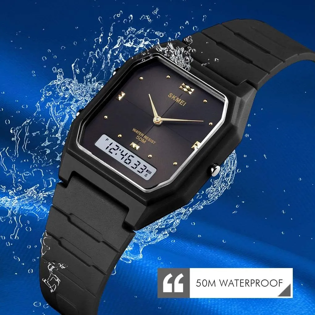 Waterproof Watches LED Screen Stopwatch Alarm Wristwatch MASTOPMen Digital Sports tone go cohesive extension demonstrate aborigine Watch, Square Military 