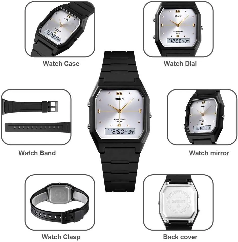 Waterproof Watches LED Screen Stopwatch Alarm Wristwatch MASTOPMen Digital Sports tone go cohesive extension demonstrate aborigine Watch, Square Military 