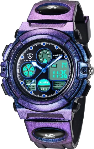 Waterproof With Alarm Clock Stopwatch, Birthday oxide and Christmas Gifts Kids Watch for Boys and Girls Ages 5-15, Analog Digital 