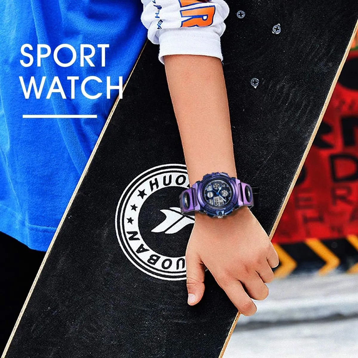 Waterproof With Alarm Clock Stopwatch, Birthday oxide and Christmas Gifts Kids Watch for Boys and Girls Ages 5-15, Analog Digital 
