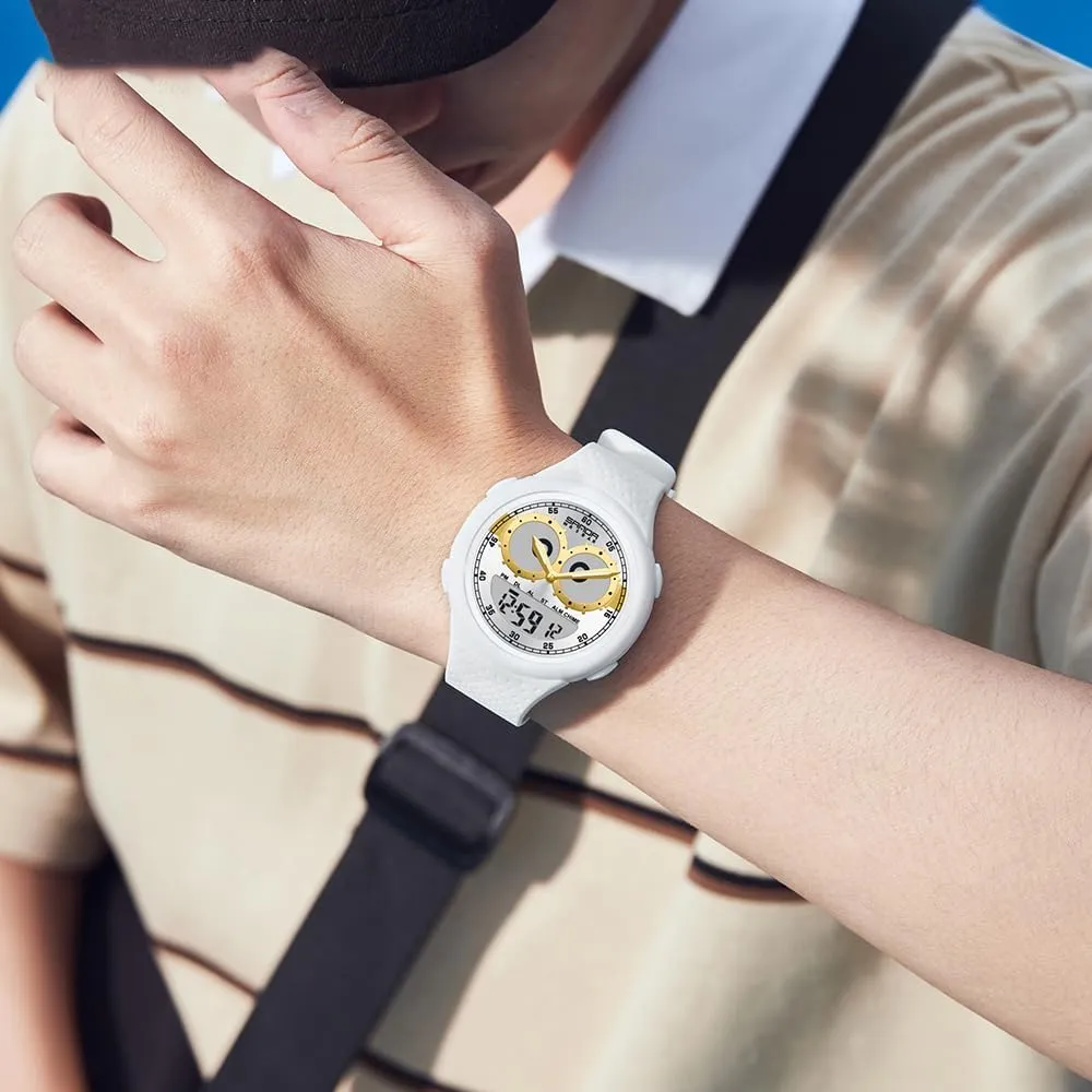 Weird Fashion Cool Watch 5ATM Waterproof TPU Strap Men's Watches Unisex Creative Design MASTOP Clown Joker Watches unchangeable for Men Analog Quartz Joker Dial Unique Fun 