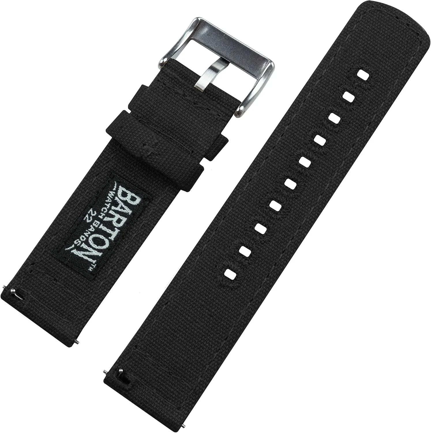 Width - 18mm, 19mm, 20mm, guilty 21mm, 22mm, 23mm, or 24mm BARTON Canvas Quick Release Watch Band Straps - Choose Color & 