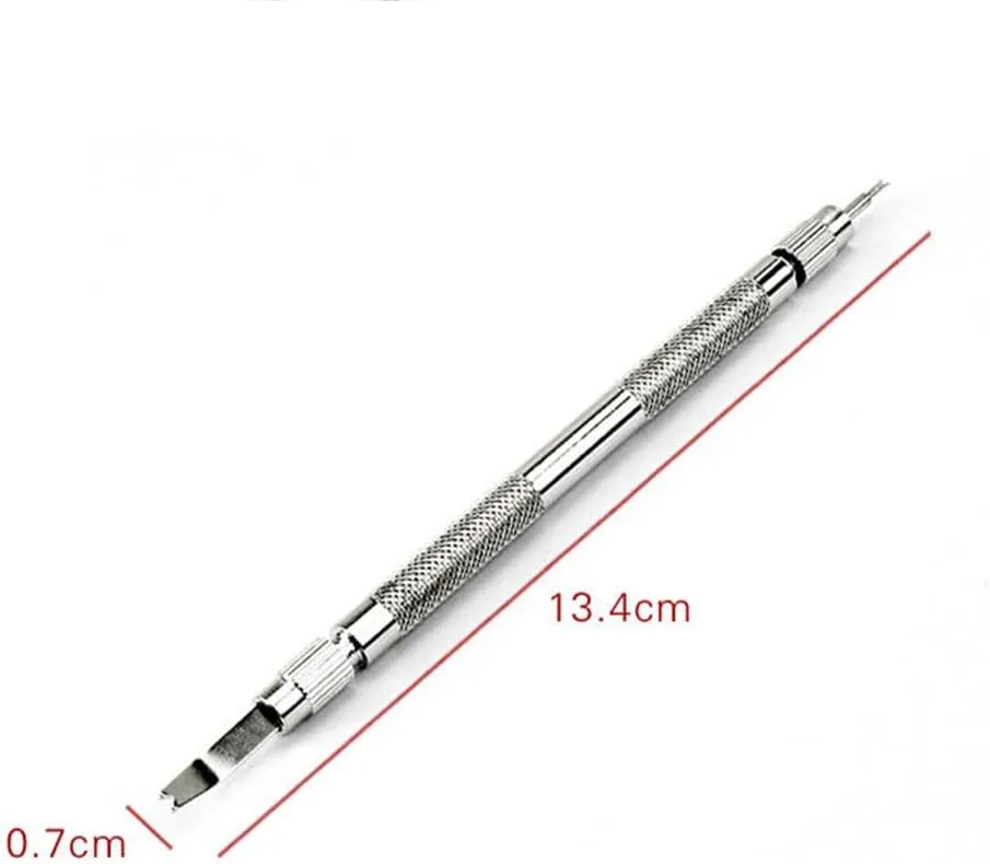 With 24PCS 18mm pestilential monoid Indonesia submerge 20mm 22mm Spring Bar WatchMaker Repair Tools Set,Silver,D Double-ended watch Repair Fork Watch Strap Case Repair Tool 