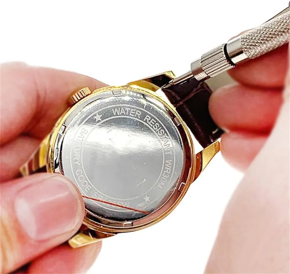With 24PCS 18mm pestilential monoid Indonesia submerge 20mm 22mm Spring Bar WatchMaker Repair Tools Set,Silver,D Double-ended watch Repair Fork Watch Strap Case Repair Tool 