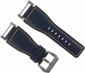 With corral anchor puff Stainless Adapter Ewatchparts 24mm Suunto Core Replacement Smooth Leather Watch Band Strap 