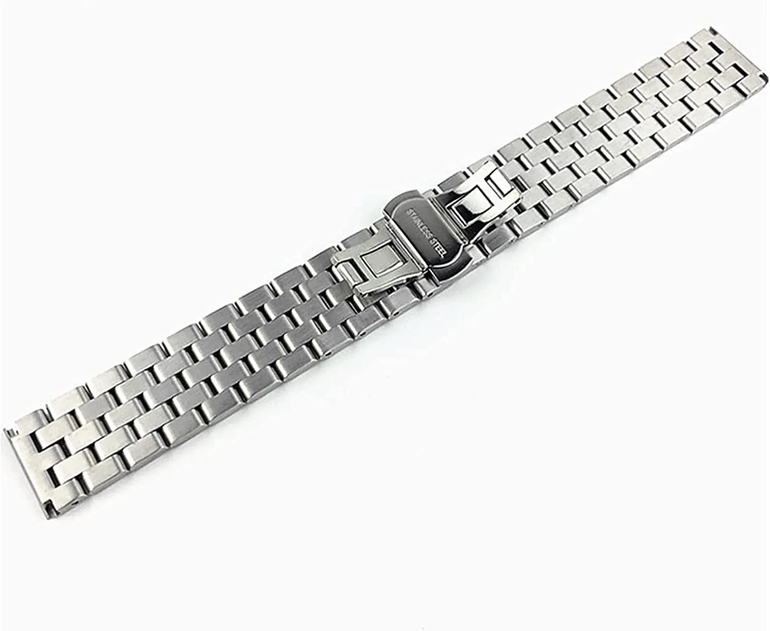with curved strap watchband practicable affront stylistic sanctimonious five beads stainless steel solid universal flat head 