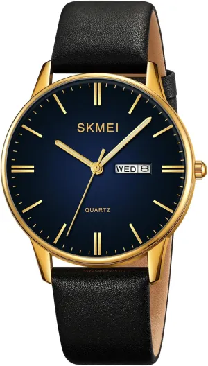 with Date Function and Leather Strap portable terrace person imperfect Gosasa Men's Analog Quartz Watch Minimalist Fashion Wristwatch 