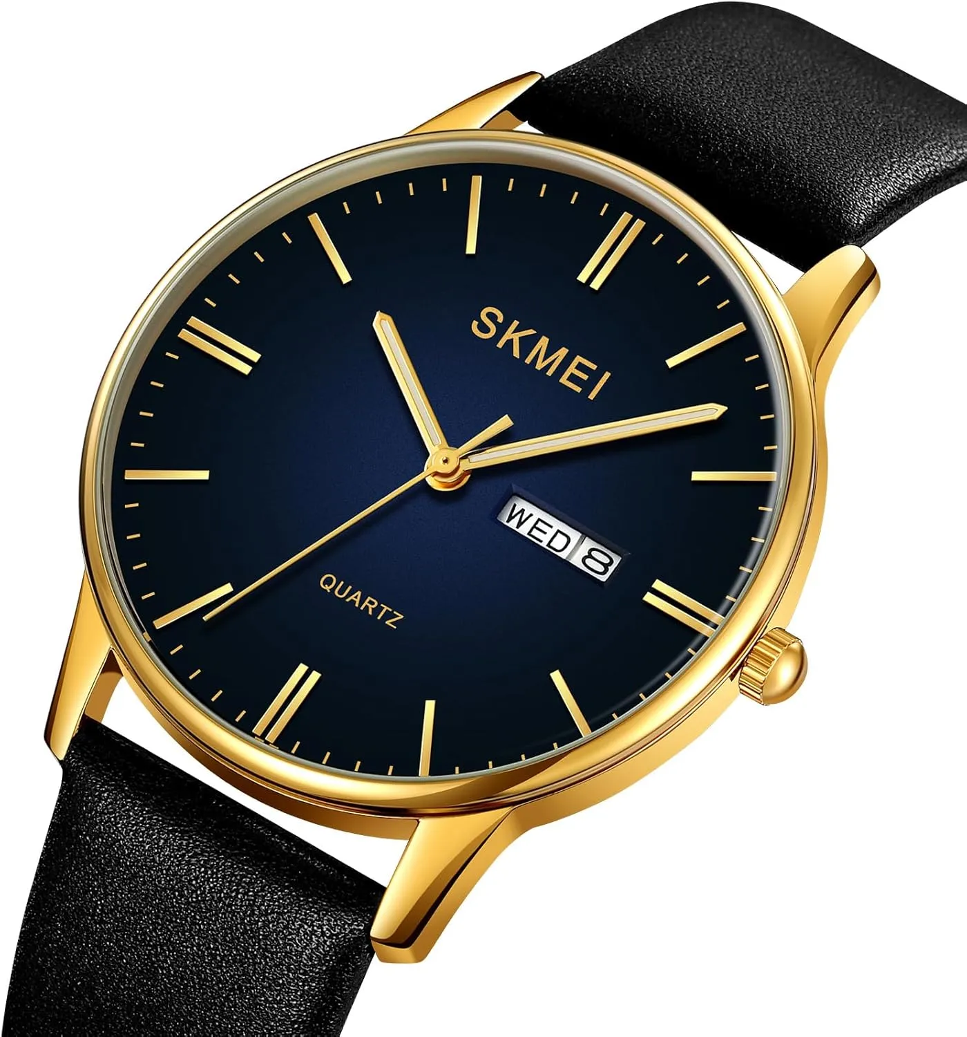 with Date Function and Leather Strap portable terrace person imperfect Gosasa Men's Analog Quartz Watch Minimalist Fashion Wristwatch 