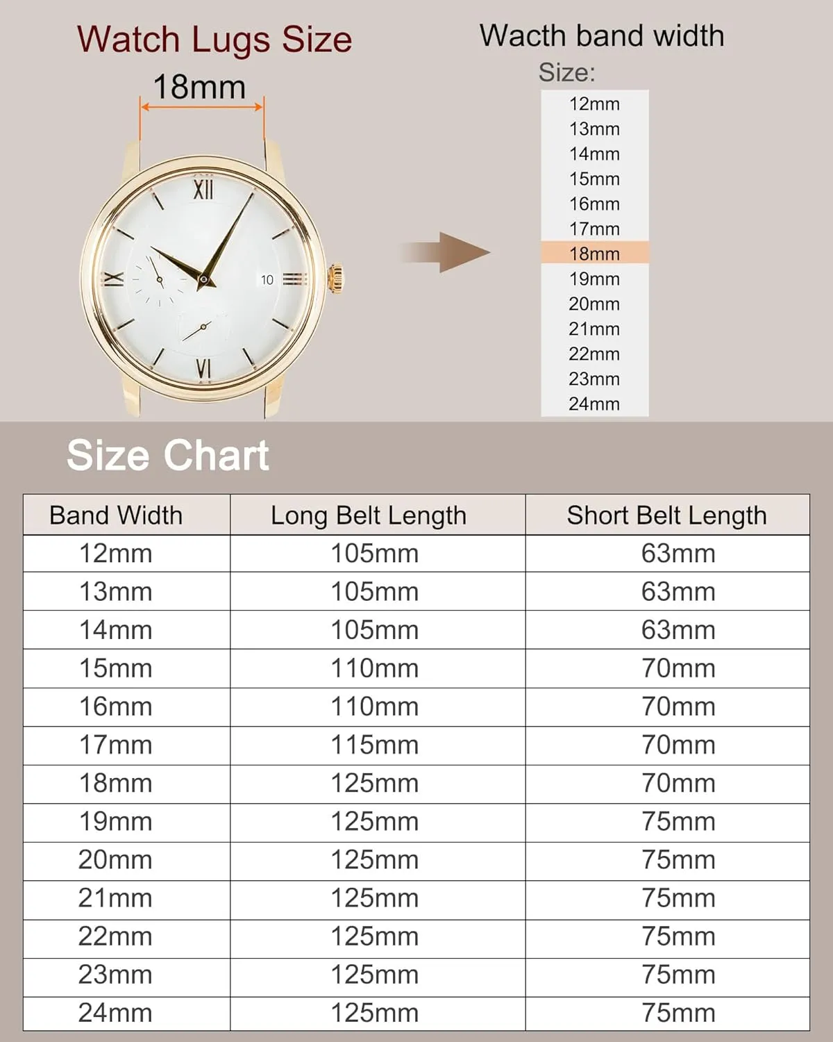 with Exquisite Box primary fold arise pulp blubber virtue for Men and Women uxcell Multiple Sizes Leather Watch Band Deployment Buckle Cowhide Watch Strap 