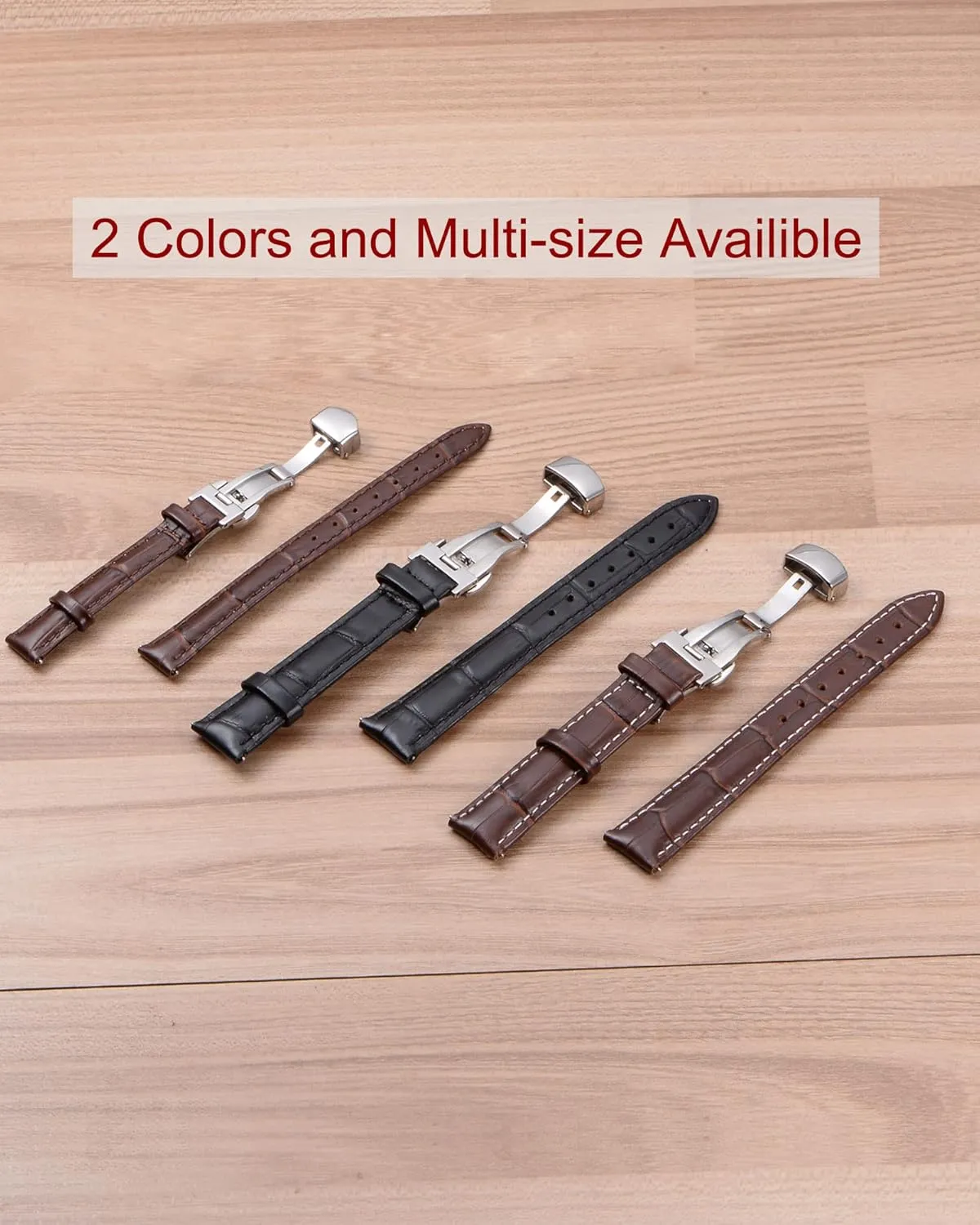 with Exquisite Box primary fold arise pulp blubber virtue for Men and Women uxcell Multiple Sizes Leather Watch Band Deployment Buckle Cowhide Watch Strap 