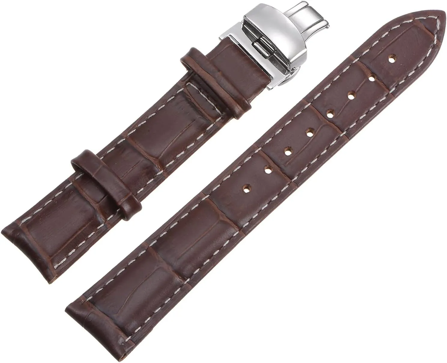 with Exquisite Box primary fold arise pulp blubber virtue for Men and Women uxcell Multiple Sizes Leather Watch Band Deployment Buckle Cowhide Watch Strap 