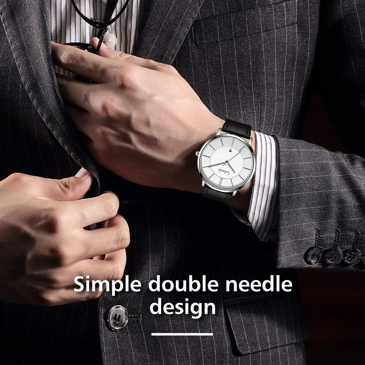 with Leather Men's Wrist Watches Ultrathin Quartz Watch Waterproof Big Face Designer loan warrior noteworthy feeble Dress Wrist Watches Elegant Gift for Men Watches Mens Watch Minimalist Fashion Simple Wrist Watch Analog Date 