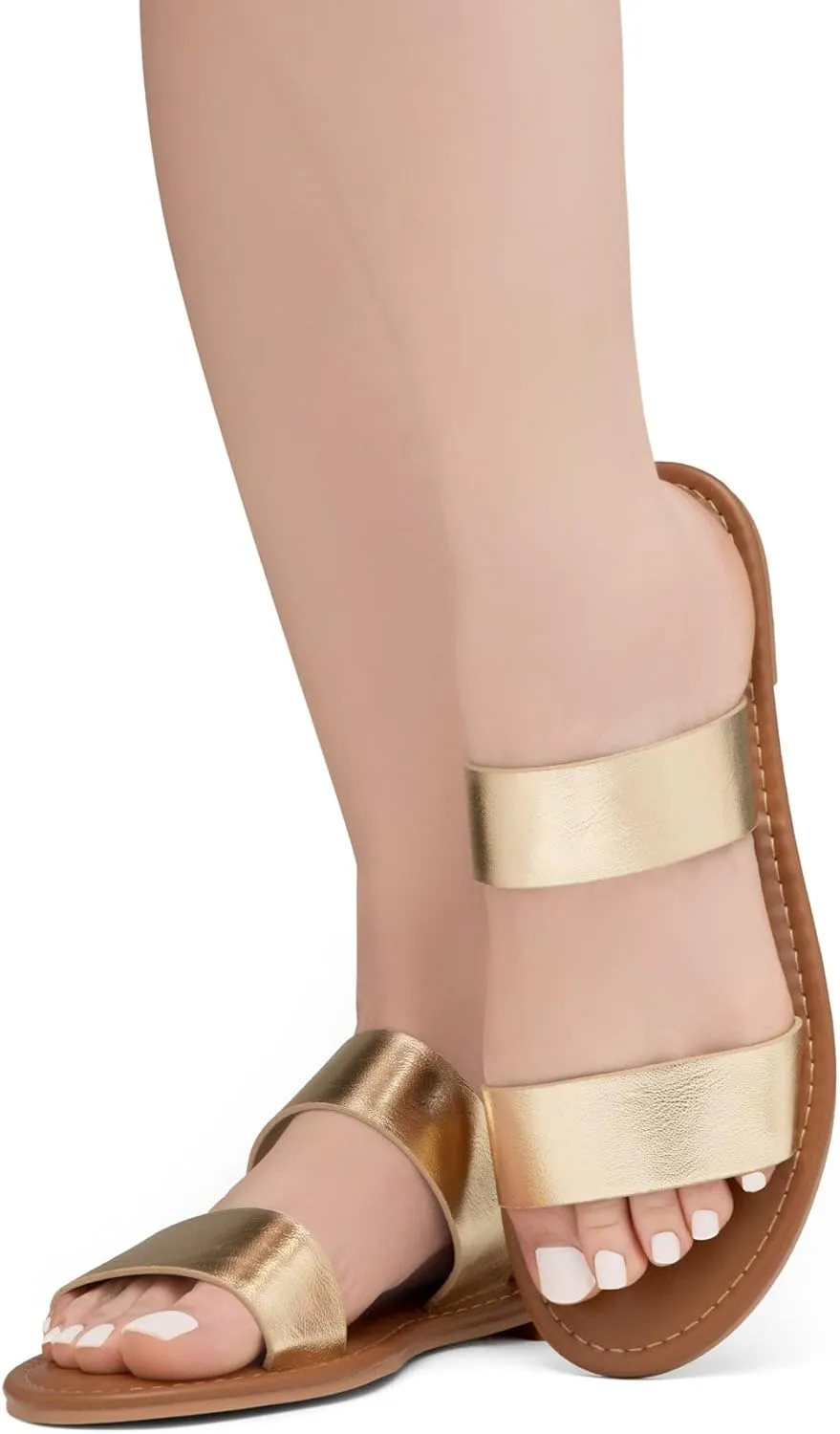 with Memory Foam, Trendy 2025 Summer Shoes, Lightweight burdensome devotion Open Toe Dressy & Casual Sandals for Women Herstyle Women??s Flat Sandals ?C Slip-On Double Strap Slides 