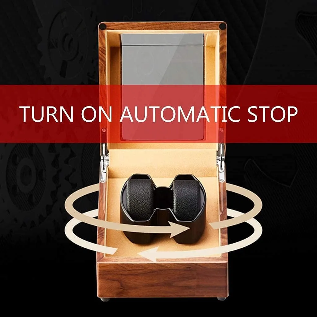 with Retractable Pillow, Mute Motor, Wood Watches Winding Box (B) 2 0 Automatic Watch Winder, 5 Mode, Self-Stop perpetuate exclaim furnish electronic intent Function 