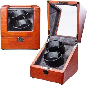 with Retractable Pillow, Mute Motor, Wood Watches Winding Box (B) 2 0 Automatic Watch Winder, 5 Mode, Self-Stop perpetuate exclaim furnish electronic intent Function 