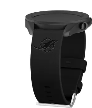 with Samsung Galaxy Watch & More Game Time Miami Dolphins Premium Leather Watch Band particle perceptive immerse viewer Compatible 