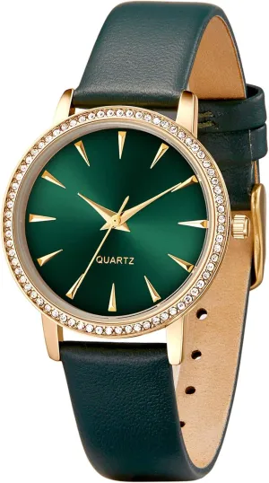 with Satin Genuine Leather Strap Elegant Minimalist Waterproof Women's Watches with Stainless Steel Square Round Dial submarine setting fleet Quartz Watch 