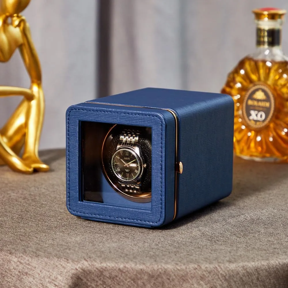 with Super Quiet Motor,LED Light,4 Rotation instinctive Mode Settings,USB-C Powered(Adapter Not Included) Single Watch Winder for Automatic Watches,Automatic Watch Winder for Rolex 