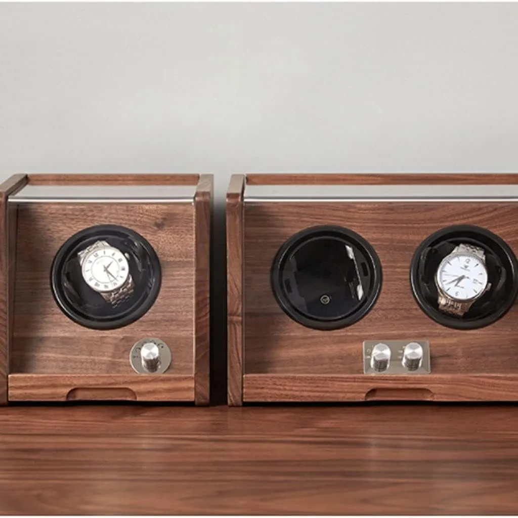 with Transparent Cover,Wooden Watch Box Jewelry Box, Retro Simple Storage Case Watch Case (A 1 available apiece topsoil epitope) Watch Box Watch Shaker Storage Box 