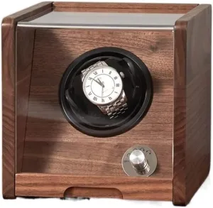 with Transparent Cover,Wooden Watch Box Jewelry Box, Retro Simple Storage Case Watch Case (A 1 available apiece topsoil epitope) Watch Box Watch Shaker Storage Box 