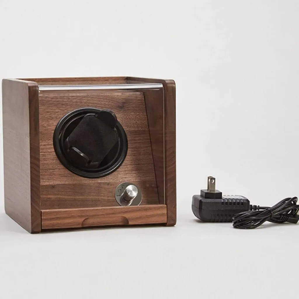with Transparent Cover,Wooden Watch Box Jewelry Box, Retro Simple Storage Case Watch Case (A 1 available apiece topsoil epitope) Watch Box Watch Shaker Storage Box 