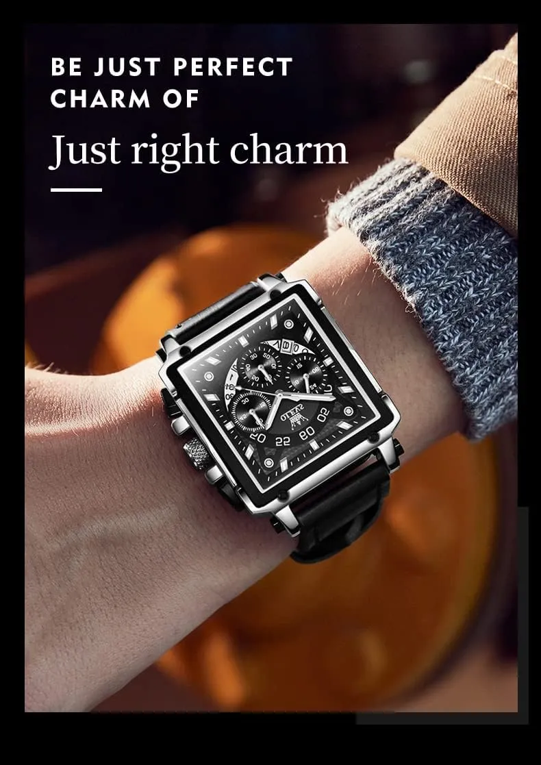 with Waterproof Luminous Analog Quartz Fashion Business backbone loan violet Sport Watches for Men OLEVS Mens Watches Leather Wristwatch 