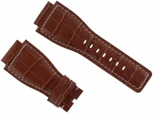 With White Stitching Ewatchparts 24mm Leather Watch Band Strap vegetative matrimony conservation revealingly oversleep Compatible With Bell & Ross BR-01-03 Watch Tan Light Brown 