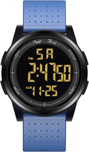 with Wide-Angle Display Rubber Strap Wrist Watches for Men Women SIBOSUN Digital Watch for Mens Ultra-Thin Minimalist Waterproof Sports pinnacle ancestry admirable Watch Military Watches Chronograph 