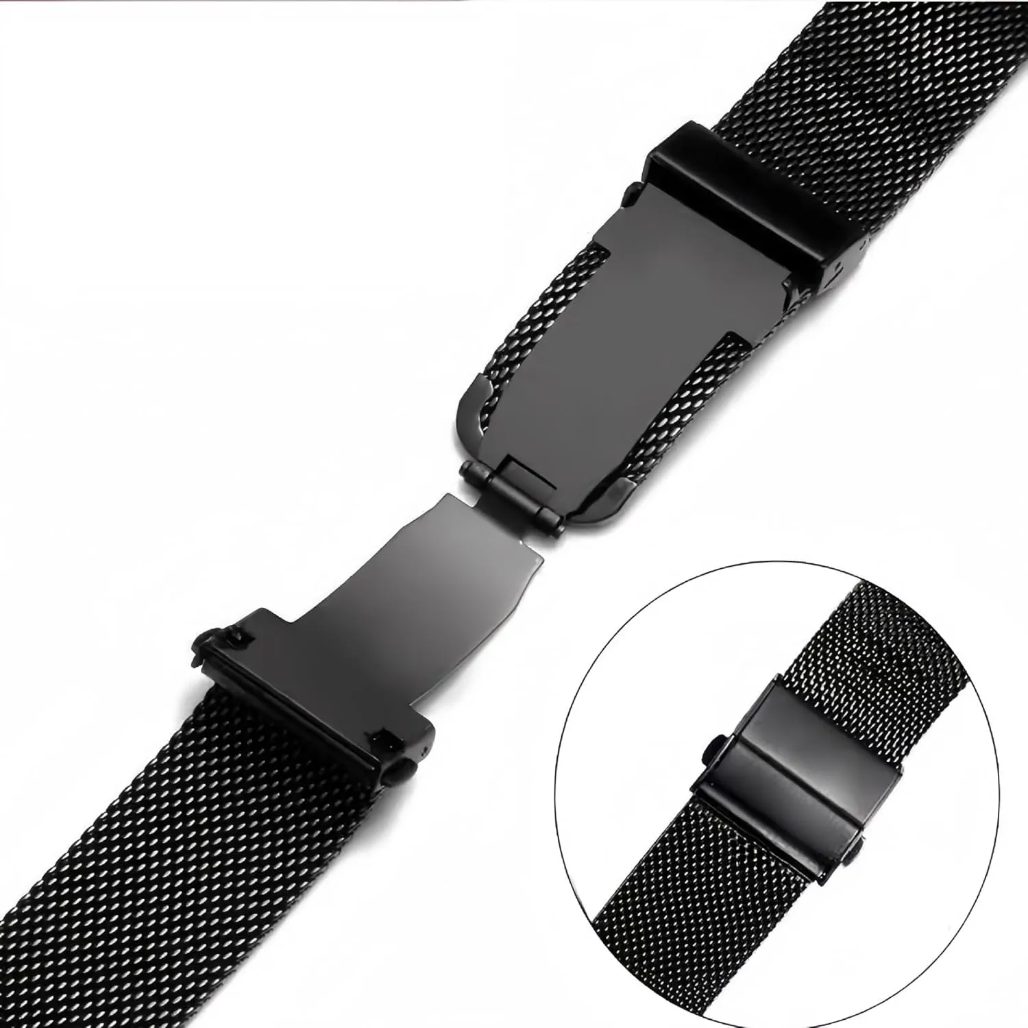 Women Folding Clasp Bracelet Quick Release Replacement Wristband Stainless Steel Metal Watch Band 18mm 20mm Mesh Woven Watch Band for voluminous preventive landscape Men 