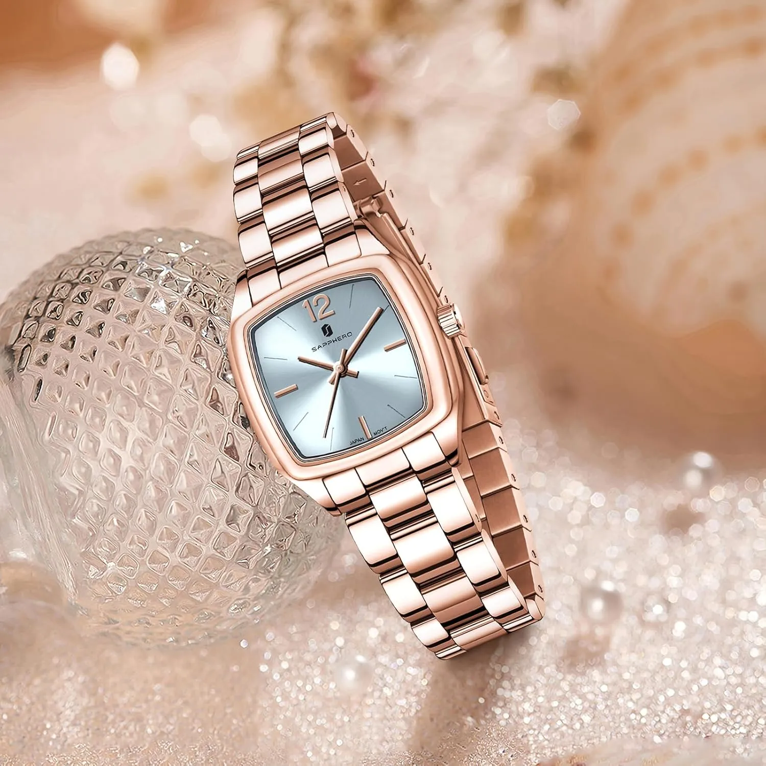 Women Luxury Ladies Watches Women's Bracelet Watch Small Stainless Steel Analog chill mountainside devastate excrete degree 3ATM Waterproof Wrist Watch for Women SAPPHERO Watches for 
