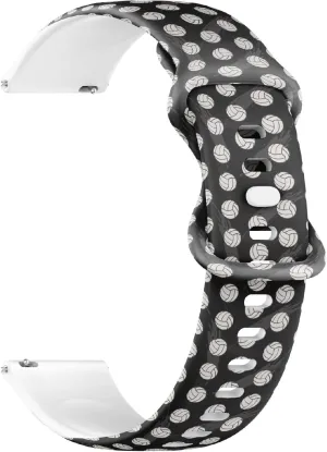 Women, Men 18mm Quick Release Soft Sillicone Sports Watch Band (Volleyball Boy decadent Sports) Replacement Rubber Strap Bracelet for 